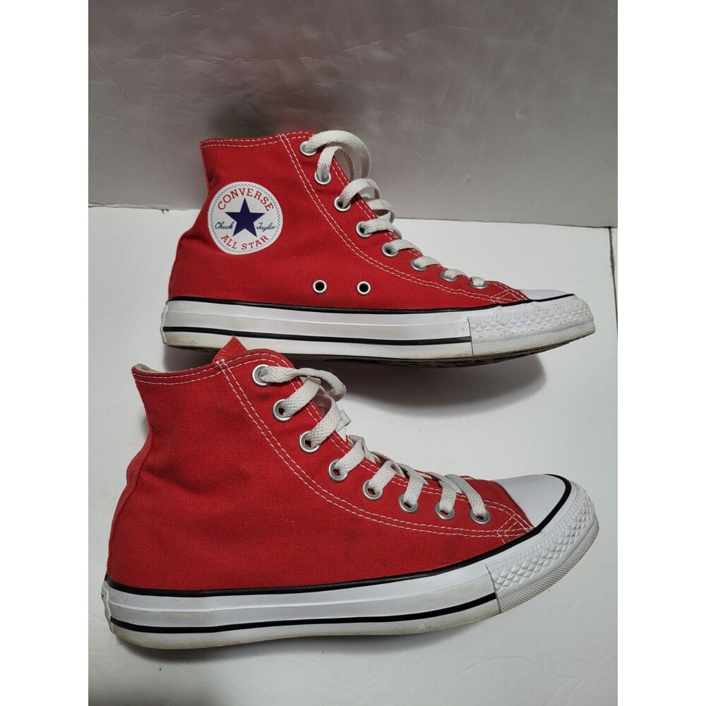 Converse Chuck Taylor All Star Shoes Mens 7 Womens 9 High-Top Sneakers Red